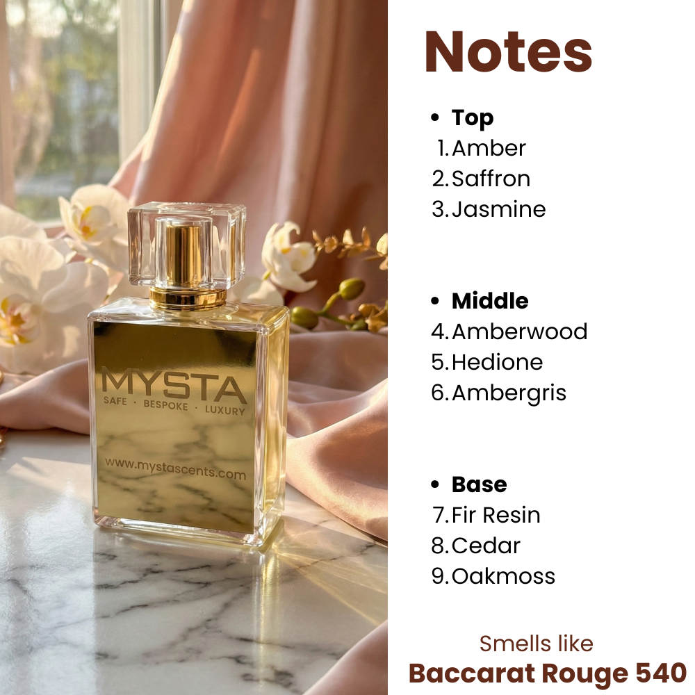 Bottle - Similar to Baccarat Roue 540 with perfume notes